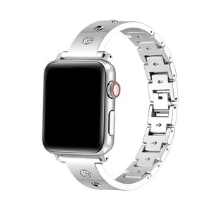 Posh Tech Campbell Stainless Steel Band for Apple Watch - Silver