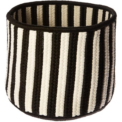 Colonial Mills Baja Stripe Basket, 12" x 12" x 10", Black