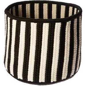 Colonial Mills Baja Stripe Basket, 12" x 12" x 10", Black - 1 of 1