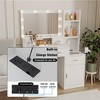 Vanity Desk with Mirror and Lights, Makeup Vanity Desk Table with Drawers and Cabinet, 3 Adjustable Lighting, Dressing Table with Cushioned Stool - 4 of 4