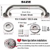 Itopfox Brushed Nickel Grab Bar, 2 Pack Safety Bathroom Bars, Stainless Steel Shower Handle, Support Bar for Handicap Elderly Senior, Concealed Screw - 2 of 4