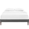 Modway Sharon Full Bed Frame - Fabric Upholstered Platform Bed with Squared Tapered Legs and Sturdy Wood Slats - 3 of 4