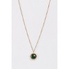 Slickblue 20" Gold Chain Necklace with Polished Nephrite Jade Stone, Multi-Pearl Decor, Lobster Claw Closure, Gold - 3 of 3