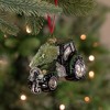Northlight Tractor with Tree Glass Christmas Ornament - 4" - Green - 2 of 4