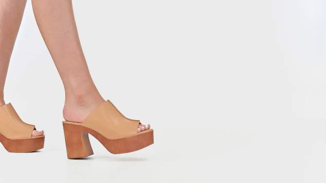 Journee Collection Womens Lorenza Tru Comfort Foam Platform Clog Open Toe Sandals, 2 of 11, play video