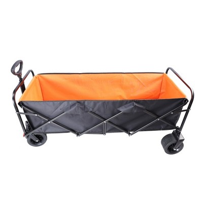 Grungis Folding Shopping Cart,Rolling Cart with 600D Oxford Fabric,Utility Cart for Camping,Shopping,Sports,Garden