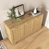 SKRAN Modern Farmhouse Cabinets, Wood Dressers & Pantry Units, Storage Cabinet for Home, Bedroom, Living Room & Home Office, Wood color - 4 of 4