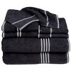 Hastings Home Rio Cotton Towel Set - Dark Charcoal Gray, 8 Pieces - 3 of 4