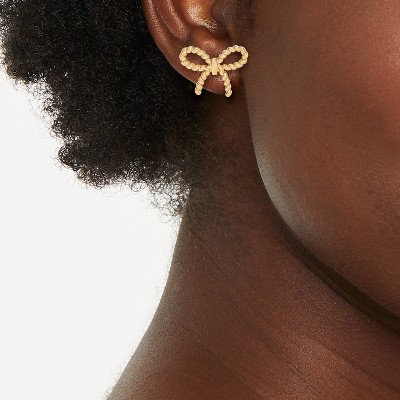 Simple Bow Earrings - A New Day Gold - image 2