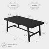 Industrial Dining Table for 6~8 People, 78.7" Long Rectangle Dining Tables, Wooden ,with Sturdy Metal Frame, for Kitchen, Dining Room - 4 of 4