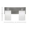 Toltec Lighting Apollo 2 - Light Vanity in  Graphite with 4" White Muslin Shade - 2 of 2