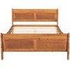 CAVINAS Twin Size Sleigh Bed Modern Wooden Bed Frame with Wood Slats, Headboard and Footboard for Bedroom - 3 of 4
