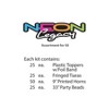 Beistle New Year Neon Legacy Assortment for 50 guests includes 100 items Multicolored - 2 of 2