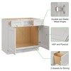 LOVMOR 21-in. D x 34.5-in. H in Plywood Vanity Sink Base Kitchen Cabinet with Drawers without Top for Kitchen, Bathroom, Living Room - 3 of 4