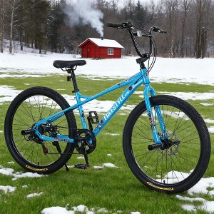 KWPZQEB 26 Inch Freestyle Kids, Mountain Bike with Steel Frame, Outdoor Cycling Bike with Dual Disc Brake System, Kids' Bicycles for Age 12+ Years - 1 of 4