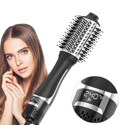 SKIMI Hair Dryer Brush, Blow Dryer Brush in One, Negative Ion Hot Air Dryer, Display Screen, Ceramic Barrel, Hot Air Straightener Brush for Smooth