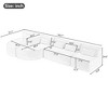 NicBex Modular 143.7" L Shape Sectional Sofa Sleeper Couch Set with 5 Pillows for Living Room - 2 of 4