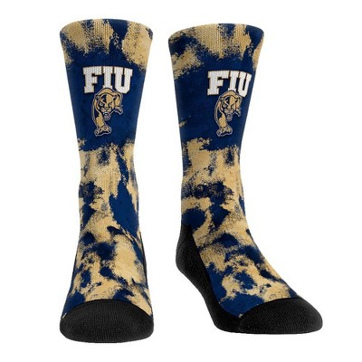 NCAA FIU Golden Panthers Paint Crew Socks - L/XL