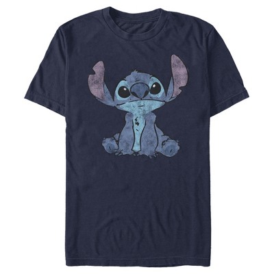 Men's Lilo & Stitch Watercolor Stitch T-shirt - Navy Blue - 2x Large ...