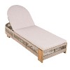 Christopher Knight Home Lariya Outdoor Adjustable Acacia Wood and Rope Chaise Lounge with Water-Resistant Cushions (Set of 4) - 4 of 4