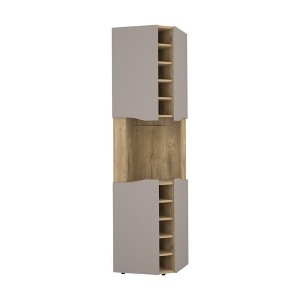 Depot E-Shop Corner Bar Cabinet, Ten Built-in Wine Rack - 1 of 4