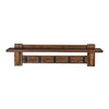 Durango Industrial Wood Coat Hook Entryway Shelf Dark Brown - Alaterre Furniture: Mid-Century Modern, Wall Mounted Storage, 5 Hooks - 3 of 4