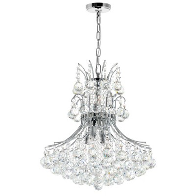 CWI Lighting Princess 8 Light Down Chandelier With Chrome Finish