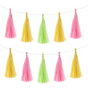 Unique Bargains Party Decoration Reusable Tassel Garland Banner DIY Kits 15 Pcs - 1 of 4