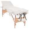 vidaXL 3-Zone Folding Massage Table 3.9 in. Thick White - 2 of 4