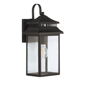 Craftmade Lighting Crossbend 1 - Light Wall Light in  Textured Black - 1 of 2