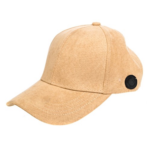 Beige suede cheap baseball cap