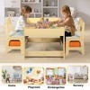 Kinder King 3-in-1 Kids Table & 2 Chairs Set with Storage, Removable Top & Blackboard, for Art, Crafts, Reading, Play - 2 of 4
