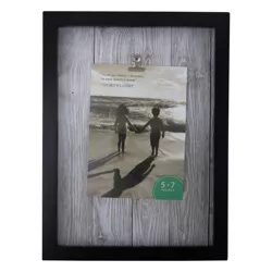 Northlight 12.5" Classical Rectangular 5" x 7" Photo Picture Frame with Clip - Black and White