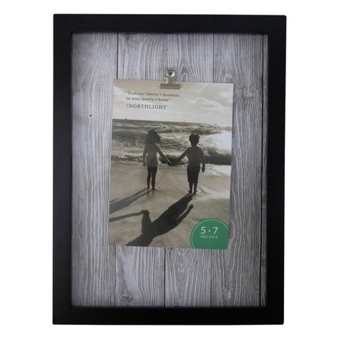 Northlight 12.5" Classical Rectangular 5" x 7" Photo Picture Frame with Clip - Black and White - image 1 of 4