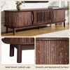 66.9'' Farmhouse TV Stand with Sliding Doors & Storage for 75'' TVs,Wood Media Console for Living Room-Baofuwish - 3 of 4