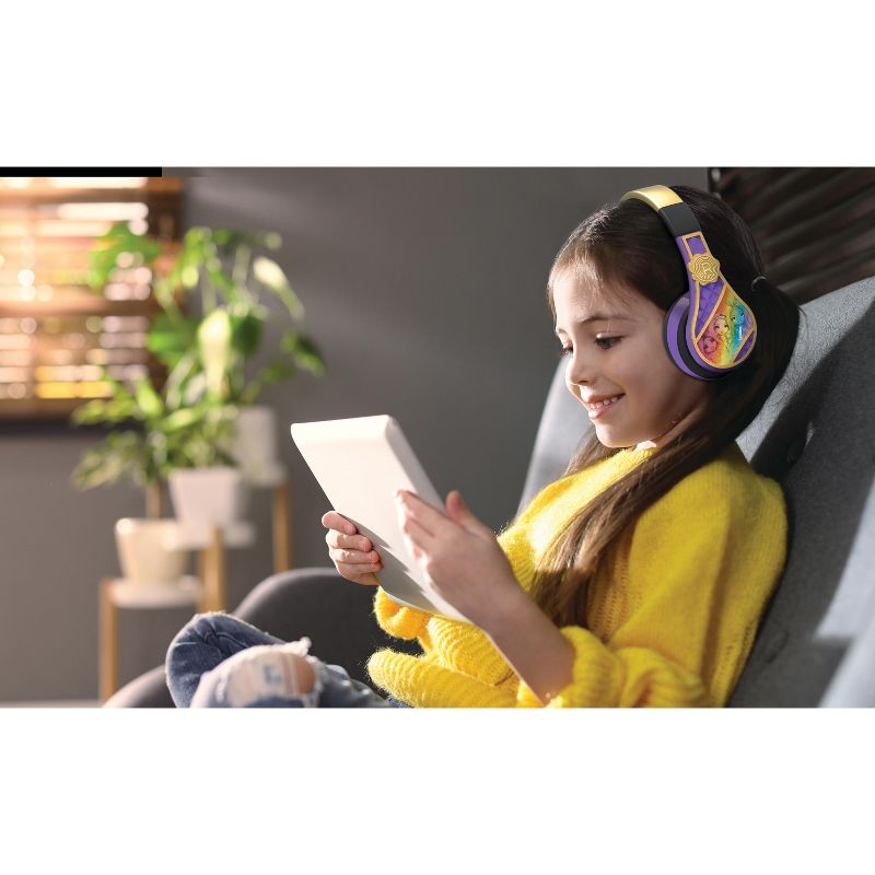eKids Rainbow High Bluetooth Headphones for Kids, Over Ear Headphones with Microphone - Multicolored (RH-B52.EXV22), 4 of 5