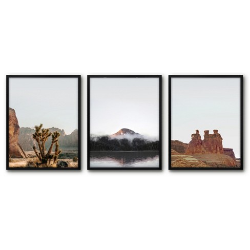 Americanflat 3 Piece 16x20 Wrapped Canvas Set - Utah National Park By  Artvir - Landscape Wall Art : Target