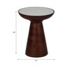 Wooden Accent Table with Marble Top - Modern Home Decor - Solid Wood Base - Ideal for Living Room, Bedroom & Office - 2 of 4