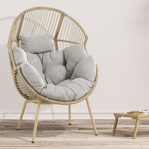 Outdoor PE Wicker Egg Chair for Balcony - 1 of 4