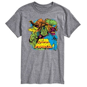 Men's - Star Wars - Neon Alien Creatures Short Sleeve Graphic T-Shirt - 1 of 4