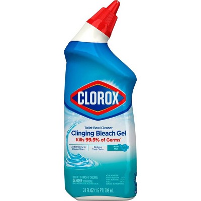 Clorox Toilet Bowl Cleaner Clinging Bleach Gel - Cool Wave - 24oz