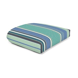 Casual Cushion Stripe Sunbrella Fabric 1-Piece Indoor/Outdoor Wicker Seat Pad, 18"W x 18"L - 1 of 4