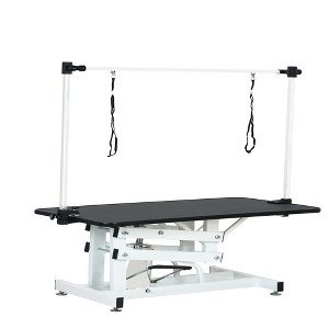 BENCMATE Pet Grooming Tool 43 Inch Adjustable Heavy Type Hydraulic Pet Dog Grooming Table, With Adjustable Arm And Noose, Black, 42.50"*23.50"*21" - 1 of 4