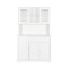 JUJABU White Kitchen Pantry Storage Cabinet with Doors and Shelves - 4 of 4
