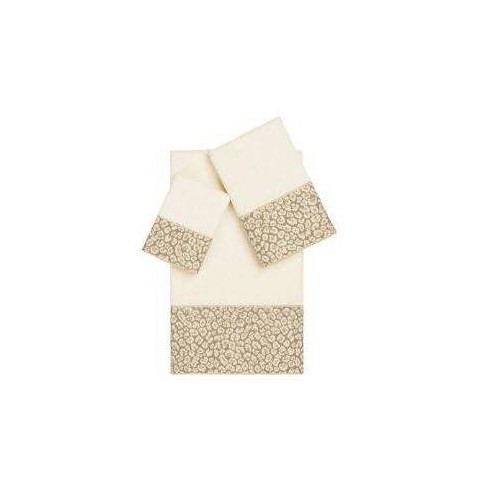 3pc Animal Print Towel Set Cream Linum Home Textiles Midweight Terry Cloth Target