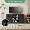 TV Stand with LED Lights, Farmhouse Entertainment Center for 55-65 Inches TV, TV Console Table with Storage Cabinets & Open Shelves for Living Room - 3 of 4