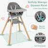 Yinvani 6 in 1 Convertible Highchair with Safety Harness and Removable Tray - 3 of 4