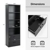 Costway 6-Tier Tall Bookshelf Freestanding Modern Bookcase Black Storage Cabinet White/Black - 3 of 4