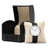 Juvale Single Grid Wrist Watch Box with Pillow (Black, Faux Leather) - 3 of 4