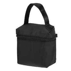 Unique Bargains Women's Handhold Portable Large Capacity Makeup Bag Black Red 1 Pc - 1 of 4